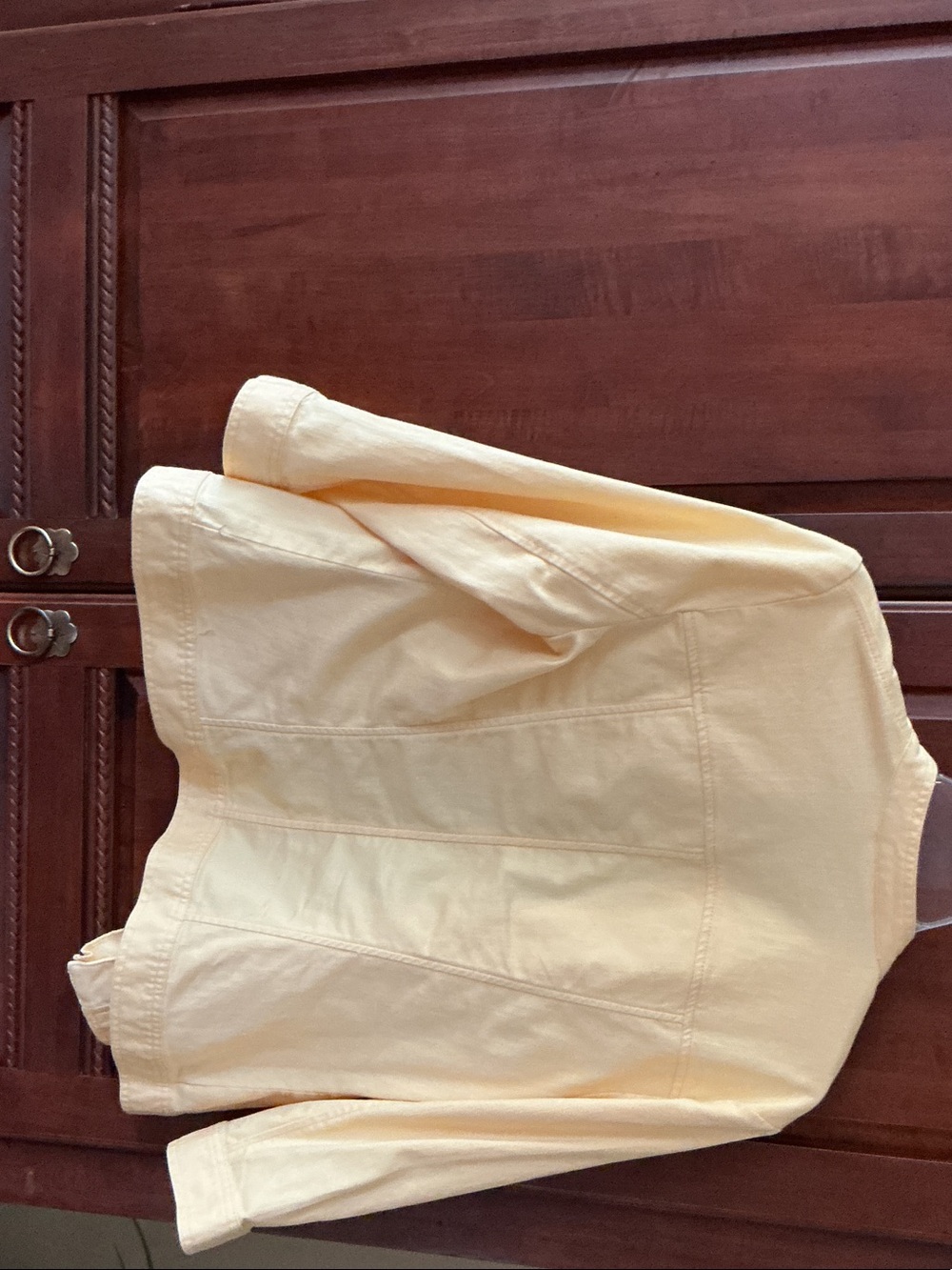 Chico's Light Yellow Ruffled Open-Front Jacket - Picture 4 of 6